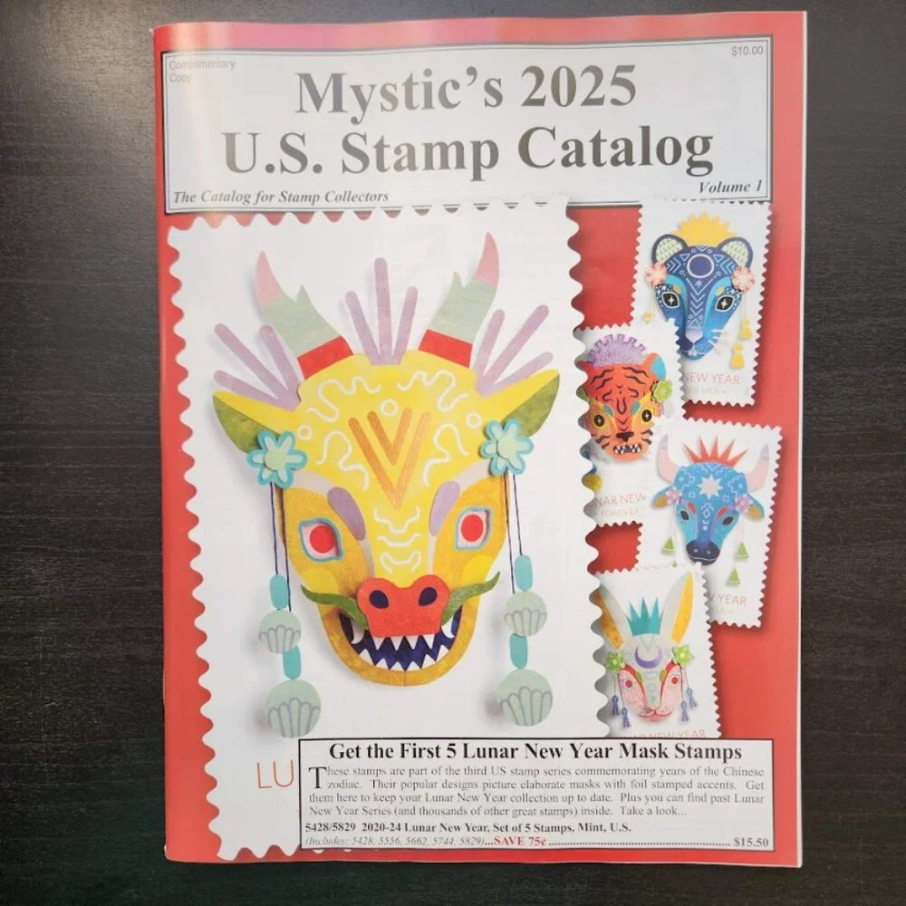 Mystic's U.S. Stamp Catalog Stamp Collectors Philately Philatelist Book United S